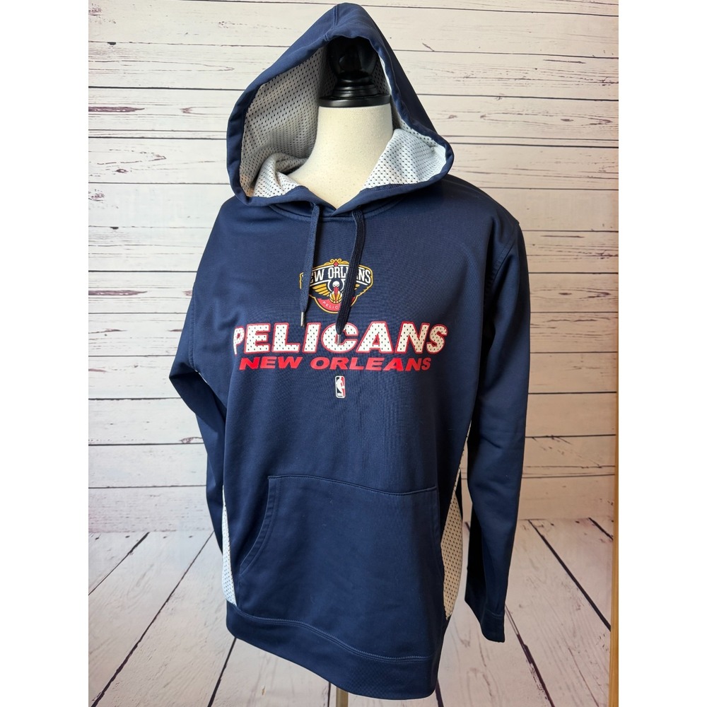 NBA New Orleans Pelicans Hoodie Sweatshirt‎ Mens Medium Pullover Basketball Blue
